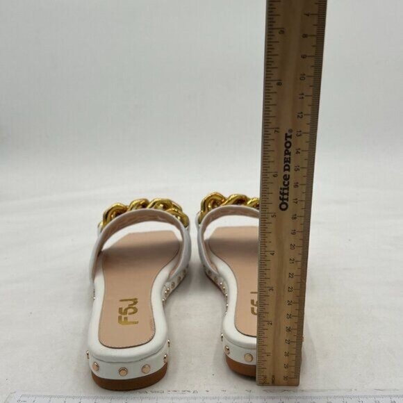 FSJ Women Sexy Square Open Toe Comfortable Flat Thick Sole Cushion Sandals - Picture 5 of 8